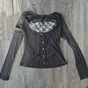 Black Long Sleeve Women's Top Size Medium